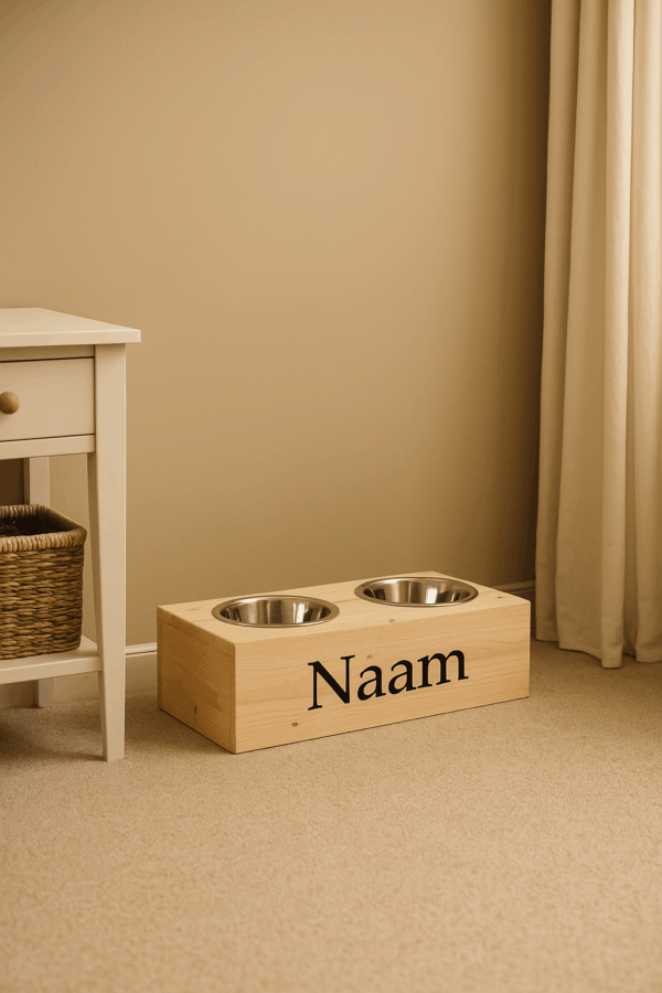 Honden voerbak, 16 cm hoog 60 cm breed