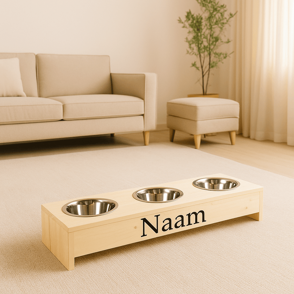 Honden voerbak, 15 cm hoog 90 cm breed Honden voerbak, 15 cm hoog 90 cm breed