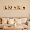 houten letters scrabble muurdecoratie
