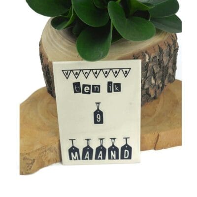 Houten mijlpaal leeftijd baby kaart