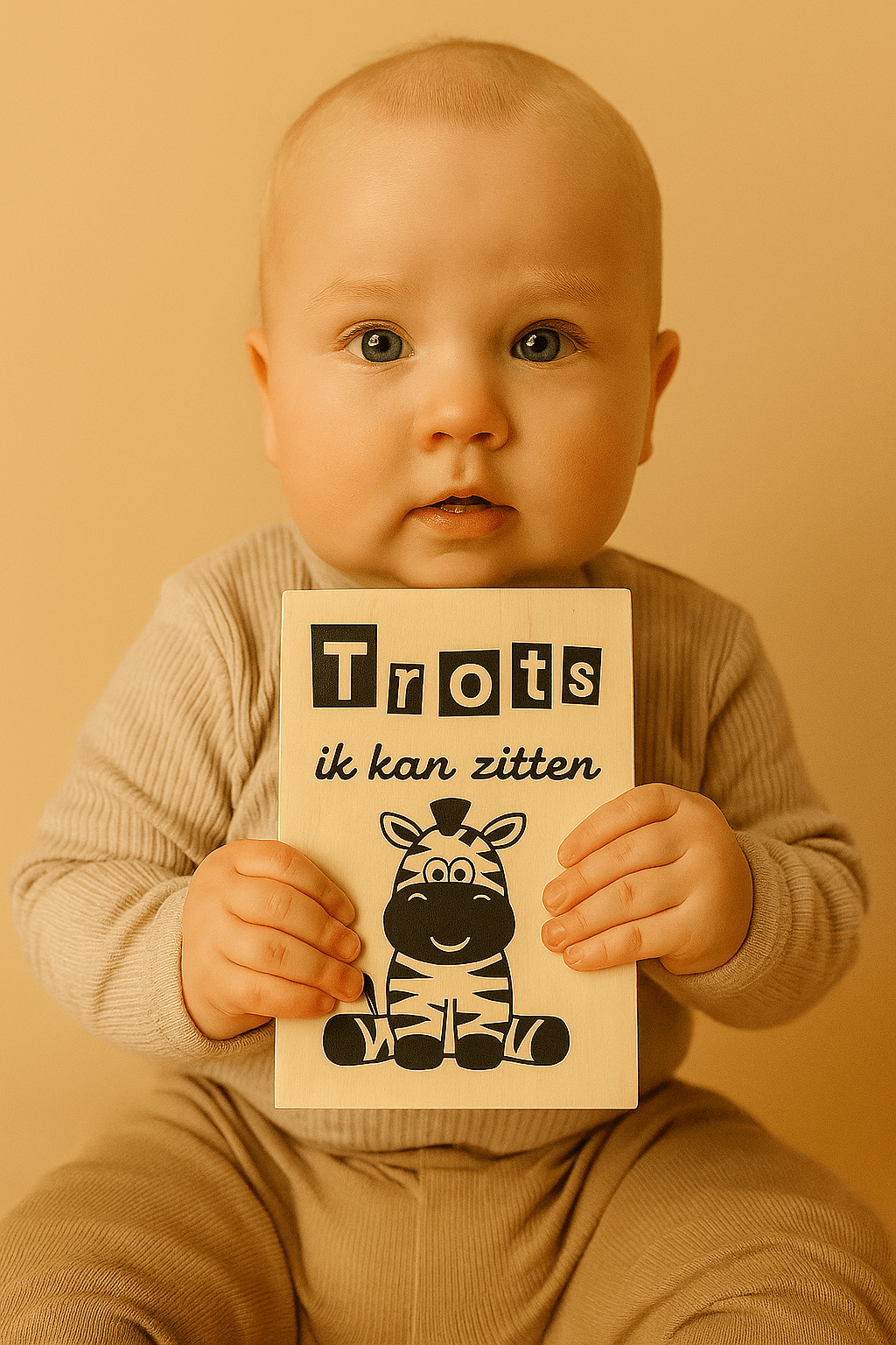 houten mijlpaalkaart zitten