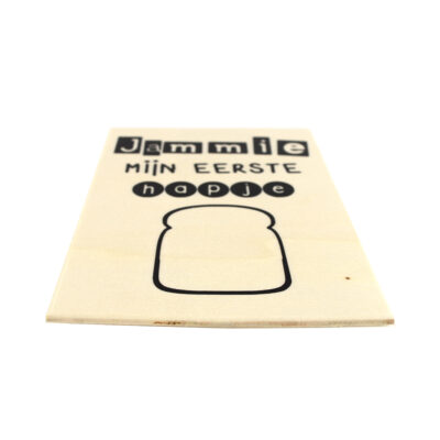Houten mijlpaal kaart baby, mijn eerste hapje