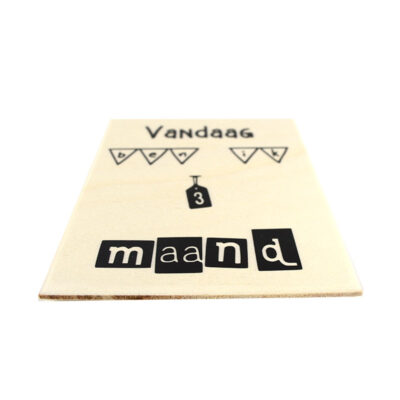 Houten mijlpaal leeftijd baby kaart, 3 maand