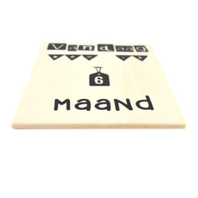 Houten mijlpaal leeftijd baby kaart, 6 maand