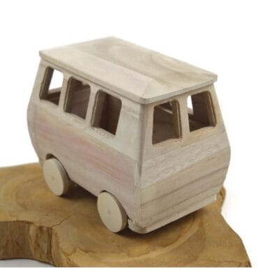 Houten geboorte vw-bus