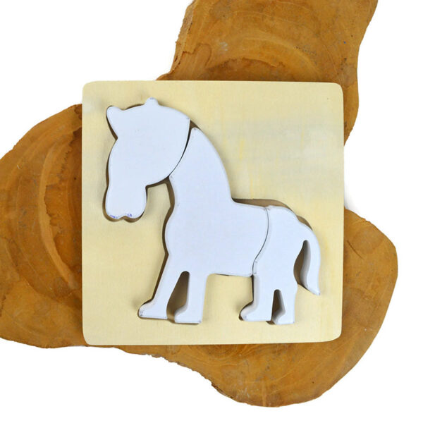 Houten puzzel paard