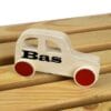 Houten auto rood met eigen naam