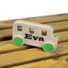 Houten bus groen met eigen naam