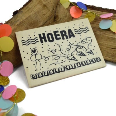verjaardagkaart hoera gefeliciteerd