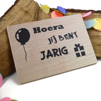 verjaardag kaart hoera jij bent jarig