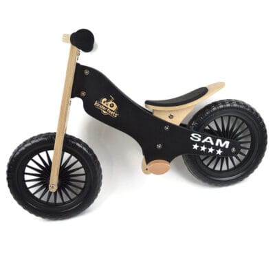 Houten loopfiets zwart