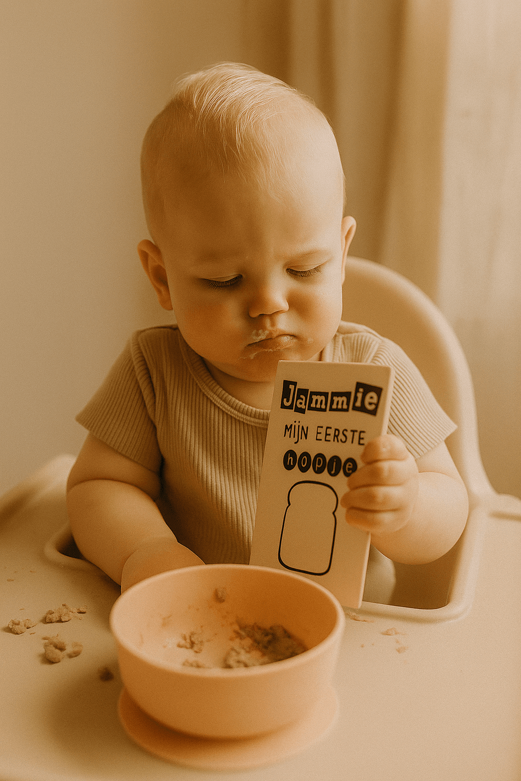 houten mijlpaalkaart eerst hapje