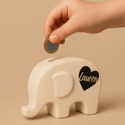Stenen spaarpot Olifantje