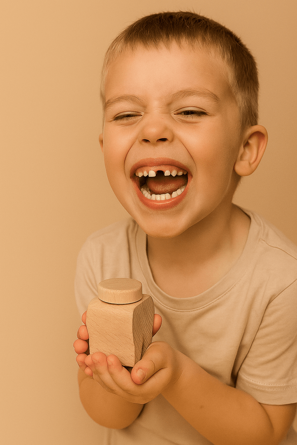 tandenbewaardoosje van hout